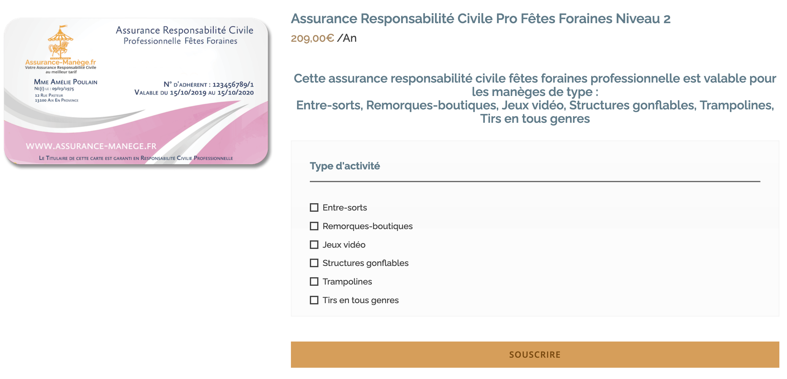 Assurance Manège choisir sa formule